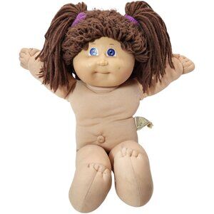 Vintage 1982 Cabbage Patch Kids Doll Brown Hair & Blue Eyes by Coleco